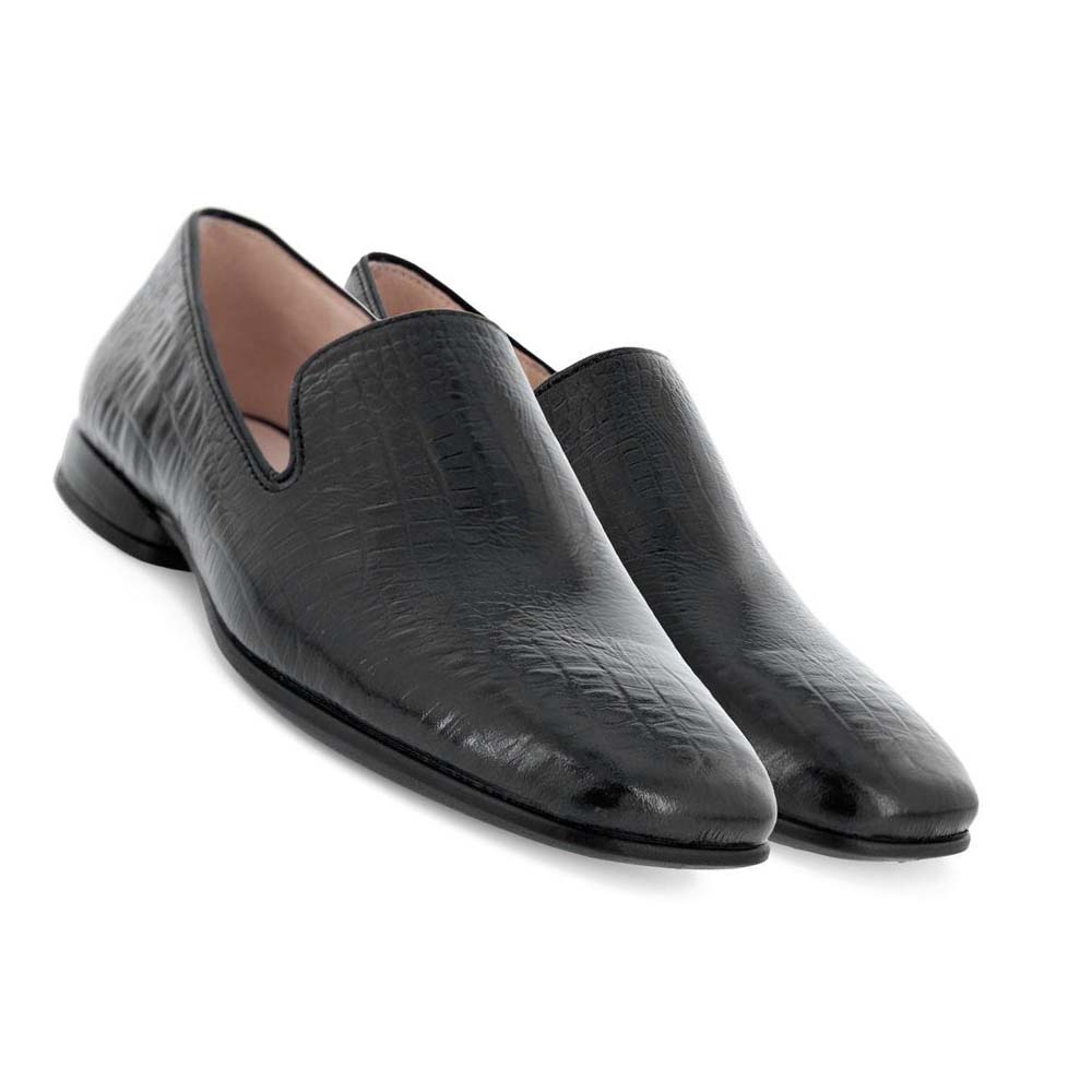 Ecco Anine Squared Smoking Loafers Dame Svarte | NO 154GSO